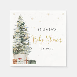 Julgran Baby Shower Pappersservetter