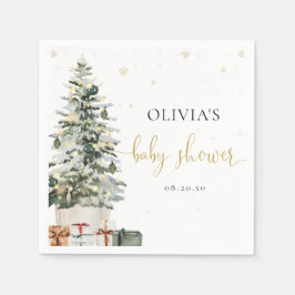 Julgran Baby Shower Pappersservetter