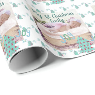 Julgran Babys First PHOTO Gift Turcos Presentpapper