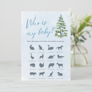 Julgran Babyshower Vem Är Min Bebis Lek Inbjudningar