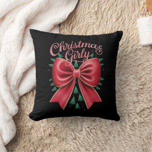 Julgran båge tjejlig estetisk högtid Xmas Kudde