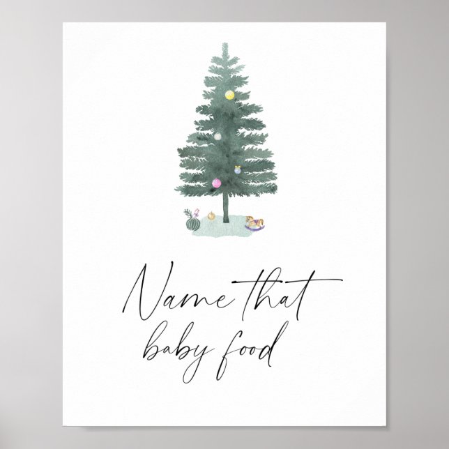 Julgran - Barnnamn som mat Poster (Framsidan)