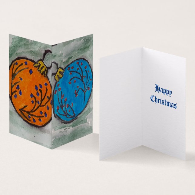 Julgran Bauble-julkort Kort (In- och utsida)