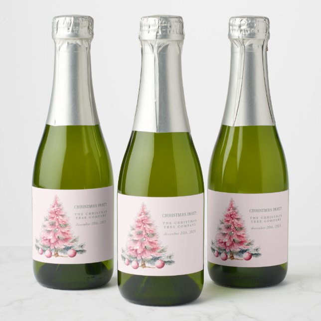 Julgran Baubles Chic Mini Champagne Labels (Flaskor)
