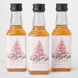 Julgran Baubles Mini Liquor Flaska-etiketter Spritflaskor Etikett