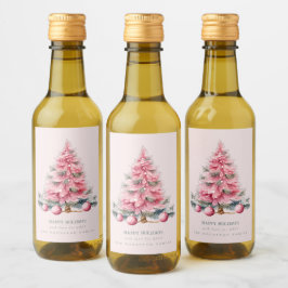 Julgran Baubles Mini Vin Flaska-etiketter Vinetikett