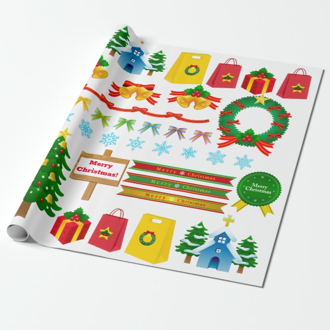 Julgran Bell Advent Wandan Snögubbe Presentpapper (Utrullad)
