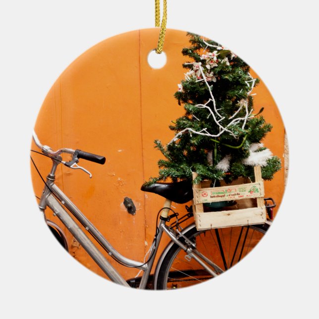 Julgran Bicycle Julgransprydnad Keramik (Framsidan)