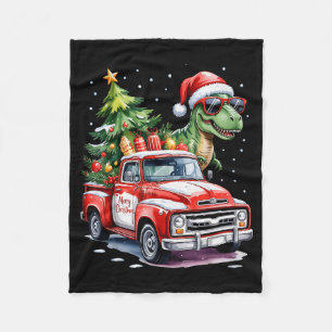 Julgran Bil Lastbil Dinosaurie Trex Jul B Fleecefilt
