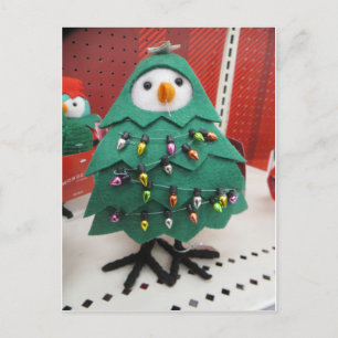 Julgran Bird Vykort
