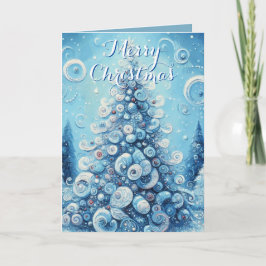 Julgran Blue Personlig jul Kort