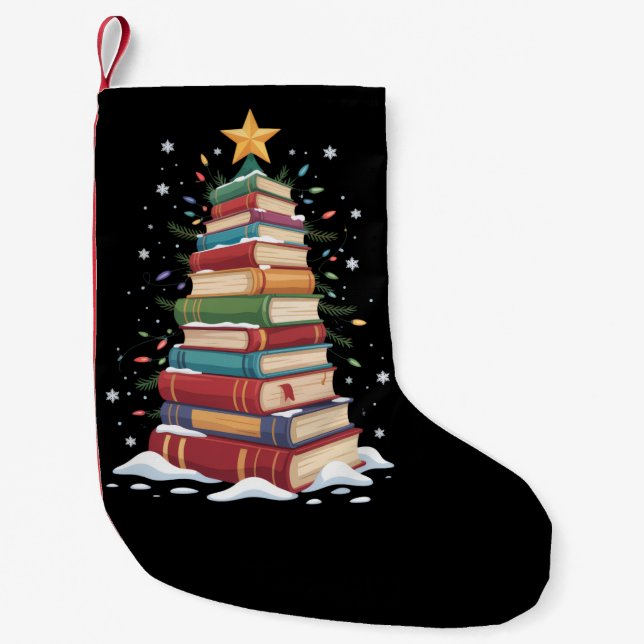 Julgran Bokälskare Lärare Bibliotekarie Bok Liten Julstrumpa (Framsidan)