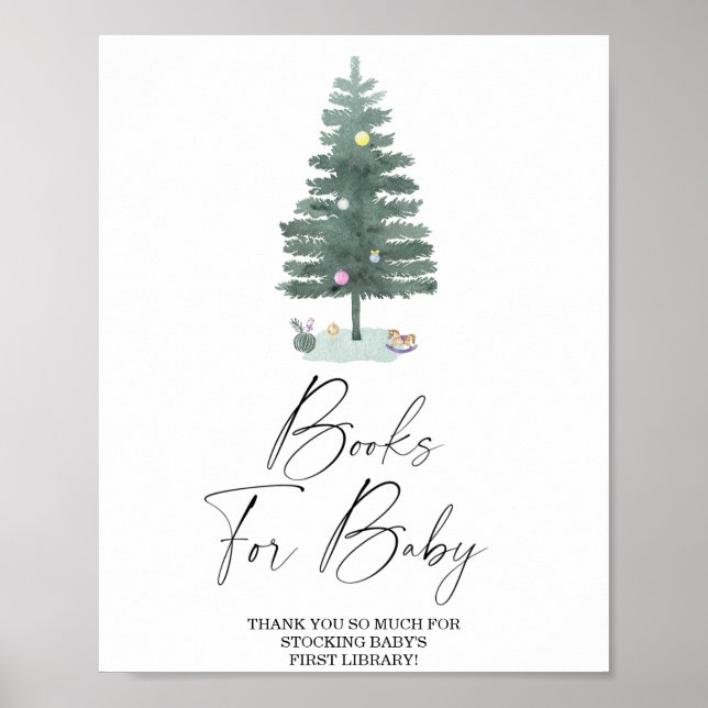 Julgran - bokar för baby poster (Framsidan)