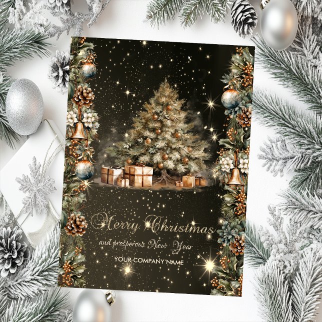 Julgran,Bollar,Klockor,Pinecones Corporate Helgkort (Skapare uppladdad)