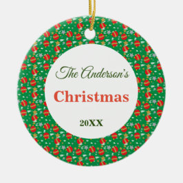 Julgran bollar yta mönster namn julgransprydnad keramik