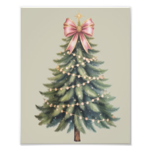Julgran Bow Coquette Xmas Fototryck