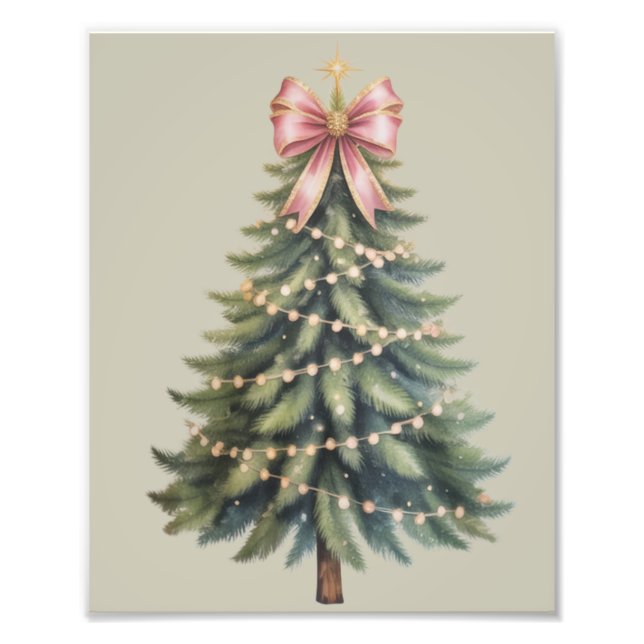 Julgran Bow Coquette Xmas Fototryck (Framsidan)