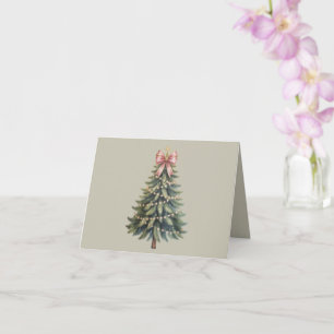 Julgran Bow Coquette Xmas Kort