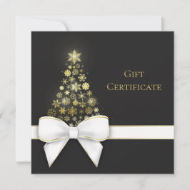 Julgran Bow Snöflingor Black Grått-presentkort