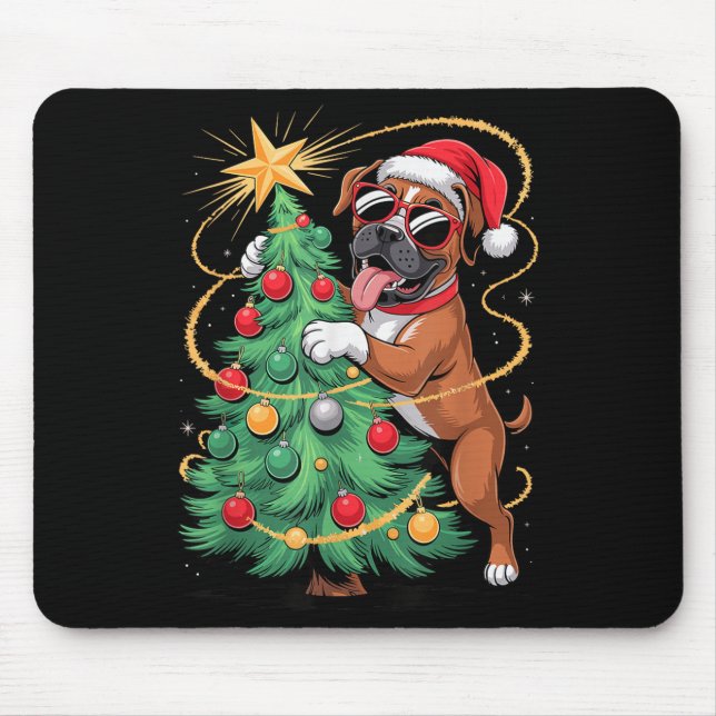 Julgran Boxer Hund Sungles Musmatta (Framsidan)