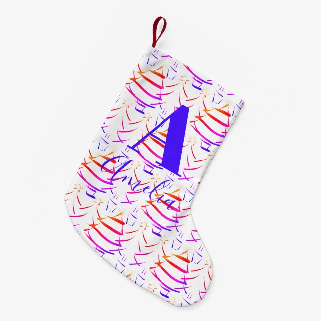 Julgran Bright Monogram Namn Liten Julstrumpa (Framsidan (Hängande))