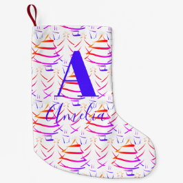 Julgran Bright Monogram Namn Liten Julstrumpa