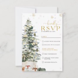 Julgran Bröllop RSVP-kort OSA Kort