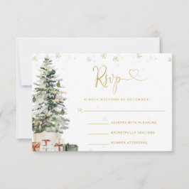 Julgran Bröllop RSVP-kort OSA Kort