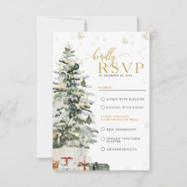 Julgran Bröllop RSVP-kort OSA Kort