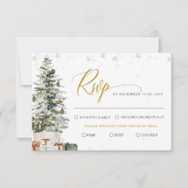 Julgran Bröllop RSVP-kort OSA Kort