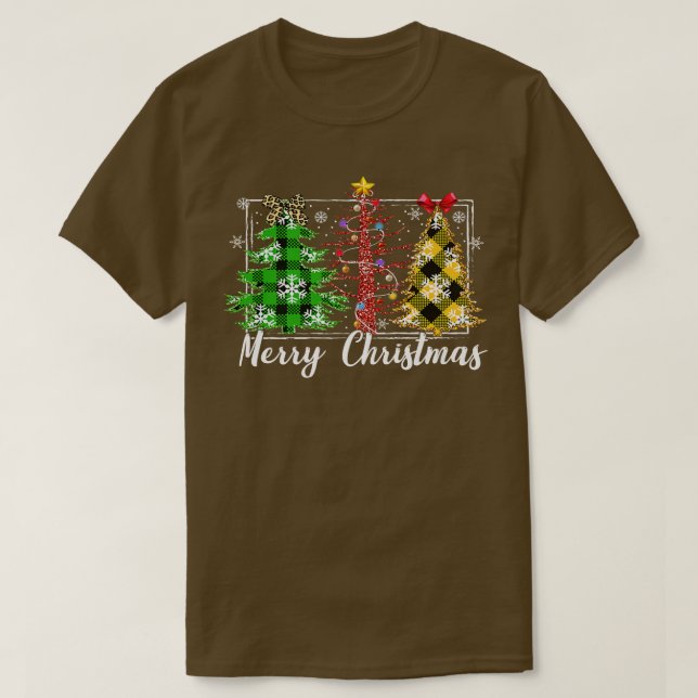 Julgran Buffalo Pput Red Grönt Julafton Light T Shirt (Design framsida)