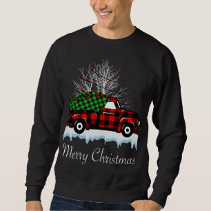 Julgran Buffalo Pput Red Lastbil Pajama Julafton Lång Ärmad Tröja