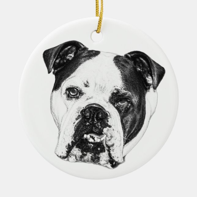 Julgran Bulldog Ornament (Framsidan)
