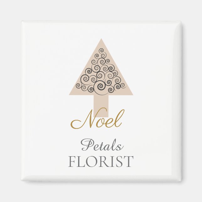 Julgran Butik Florist Varumärke, Noel     Magnet (Framsidan)