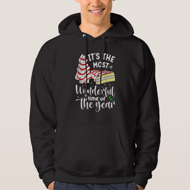Julgran Cakes! Det är den mest underbara tiden Hoodie (Framsida)