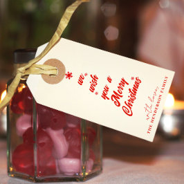 Julgran Calligrafi | Familj Namn Presentetikett