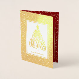 Julgran Calligrafi | Photo Helgdag Real Folierat Kort