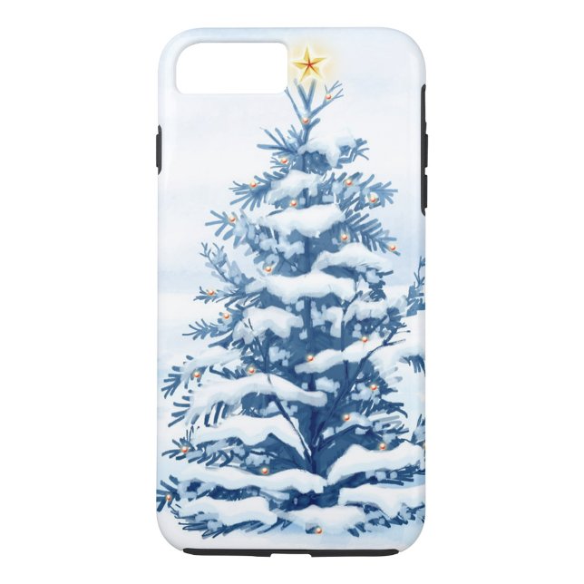 Julgran Case-Mate iPhone Skal (Winter Christmas Tree Snowfall iPhone Case)
