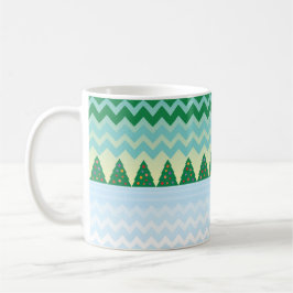 Julgran Chevron Scene Kaffemugg