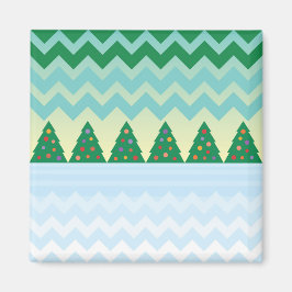Julgran Chevron Scene Magnet