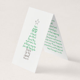 Julgran Church Welcome Tentfold Place Cards Visitkort