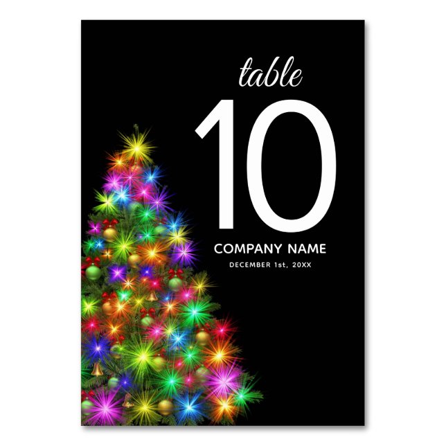 Julgran Colorful Company Bordsnummer (Framsidan)