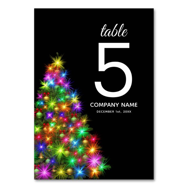 Julgran Colorful Company Bordsnummer (Framsidan)