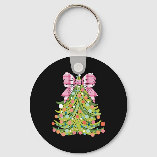 Julgran Coquette Bow Rosa  jul Manar Wom Nyckelring (Framsida)