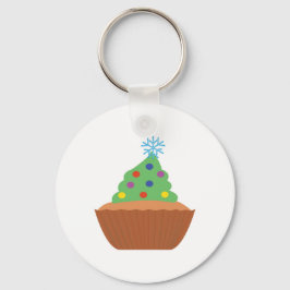 Julgran Cupcake Nyckelring