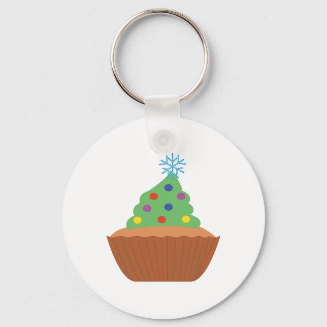 Julgran Cupcake Nyckelring (Framsida)