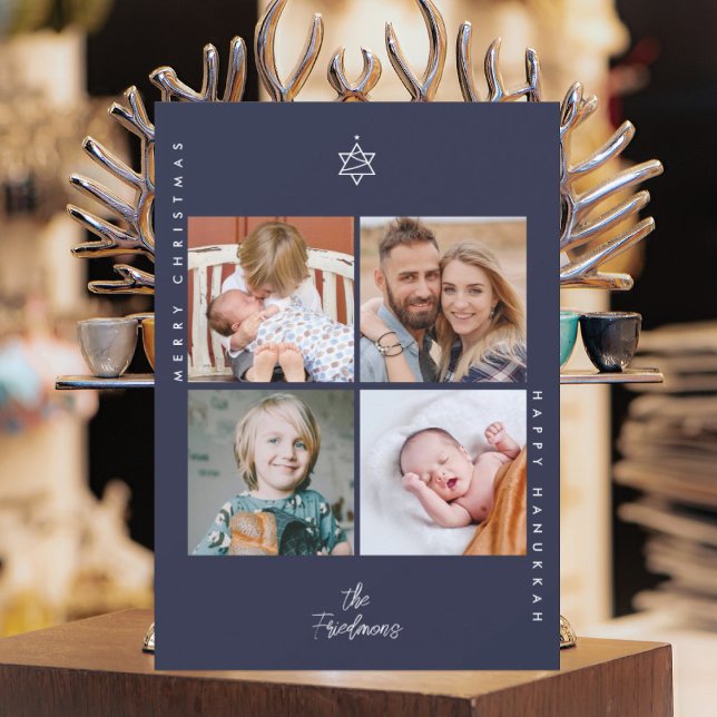 Julgran Davids stjärna Julkort (Skapare uppladdad)