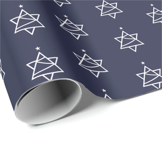 Julgran Davidsstjärna Presentpapper (Rullad Hörn)