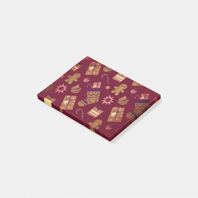 Julgran Decor - Winter helgdagars Post-it Block (Vinklad)