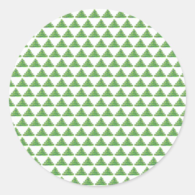 Julgran-dekal Runt Klistermärke (Framsida)